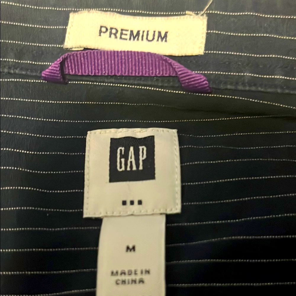 GAP Premium Dark Blue Pinstripe Shirt
